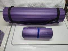 BalanceFrom 6-Piece Yoga Set Purple Mat,Block,Stretching Strap,Towels,Kneepad