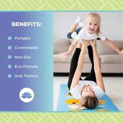 60”x24” Non Slip Yoga Mat for Exercise – 3mm Thick Comfortable Workout Floor …