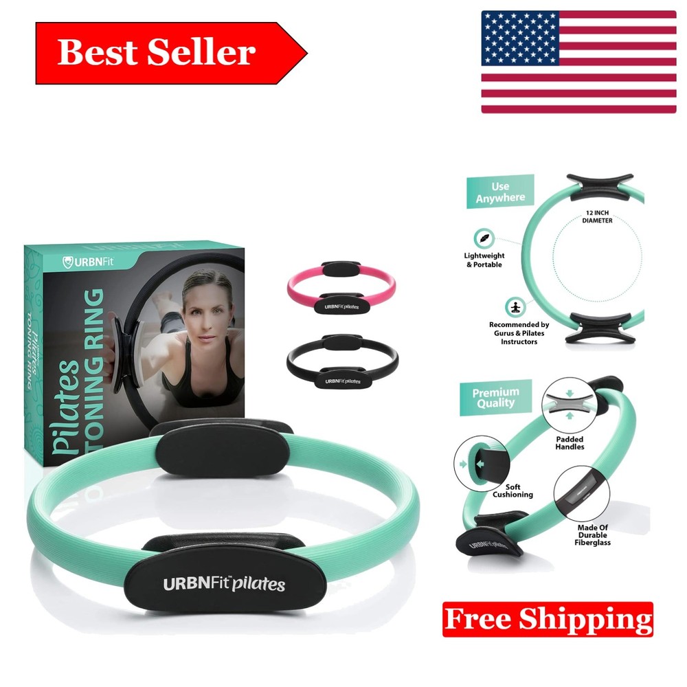 Versatile 12″ Pilates Ring with Dual Grip & Bonus Exercise Guide