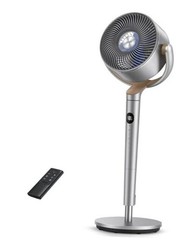 DREO Fan for Bedroom, 120°+120°Omni-directional Oscillating Fan, 90ft, Silver