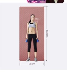 Extra Thick Yoga Mat with Strap for Men and Women Large, Peach-Blue