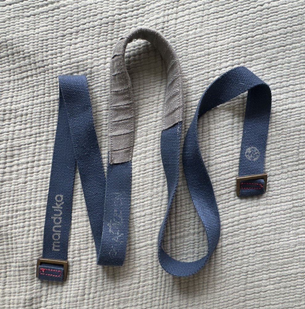 Manduka Yoga Strap Blue & Gray