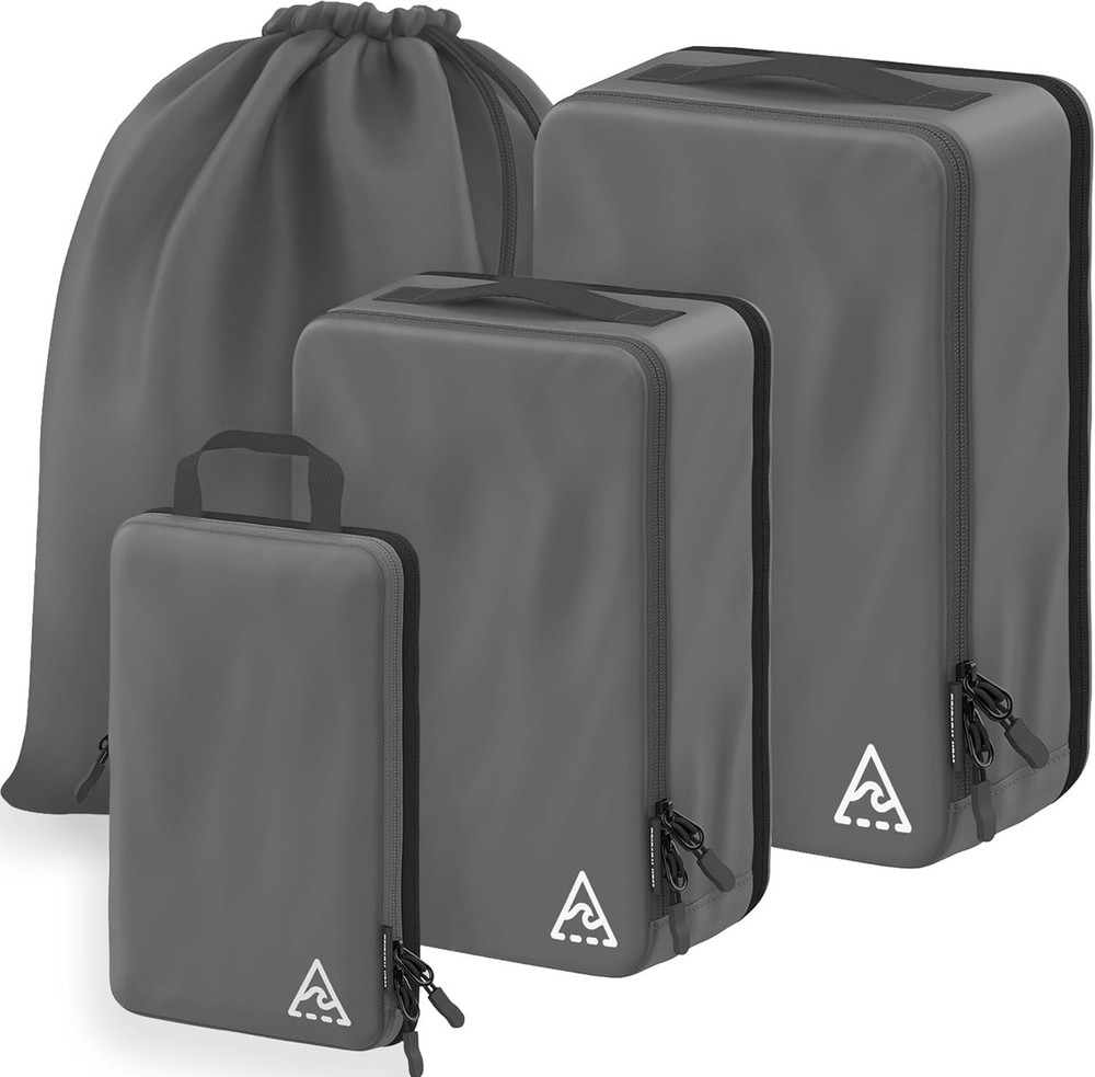 4-Piece Luxury Compression Packing Cubes & Bags for Travel – Maximize Spac