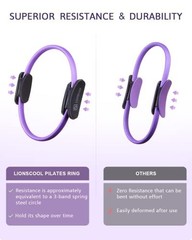 Pilates Ring Set 14 Inch Magic Circle with Padded Handles Mini Ball Resistance