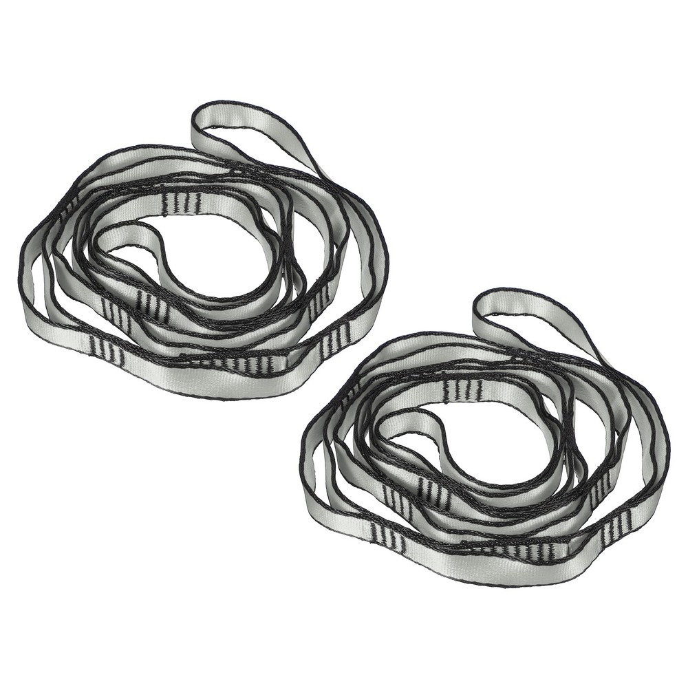 25KN Daisy Chain Yoga Extend Belt 1.5M, 2Pcs Climbing Straps for Exercise, Grey