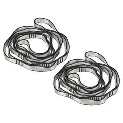 25KN Daisy Chain Yoga Extend Belt 1.5M, 2Pcs Climbing Straps for Exercise, Grey