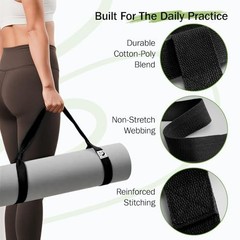 Adjustable Yoga Mat Carrier Sling – Slim, Portable Strap Fits All Mats – Easy Ca