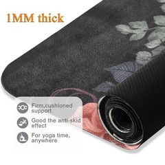 Skull Yoga Mat for Women Men 71″ x 26″ Non Slip Exercise & Fitness Mat 1mm Th…