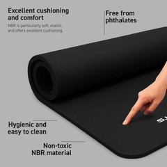 MSPORTS Thick Yoga Mat Non Slip – Extra Comfortable 74.5 x 24 x 0.6 in, Black