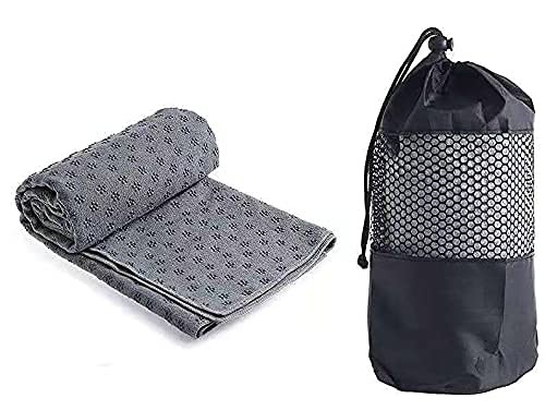 Microfibre Yoga Mat Towel, AntiSkip PVC dots Yoga, Pilates, Sports, Fitness, Home,…
