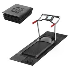HAPBEAR Treadmill Mat – 68″x24″x1/5″ Thick 68″L x 24″W x 0.2″Th, Black
