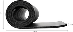 1/2Inch Extra Thick Exercise Yoga Mat w/ 73.2″L x 24.3″W x 0.5″T & Elastic Strap