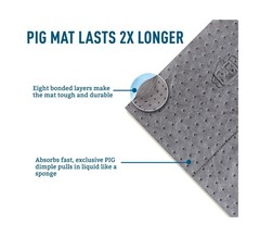 PIG Absorbent Mat for Oil and Other Liquids | 1 Lightweight Mat | 1…