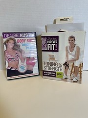 Denise Austin Forever Fit Resistance Tube – Light & DVD BODY Burn Dance Pilates