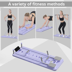 5-in-1 Foldable Pilates Reformer Board for Home Workout & Fitness