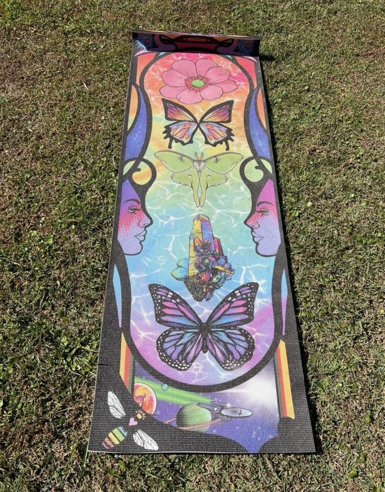 Limited Edition Ellie Paisley Double Sided Yoga Mat. Never Used See Description