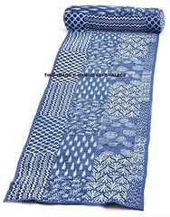 Indian Yoga Mat Cotton Original Hand Block Print Style Yoga Mat Quilted Bohemian