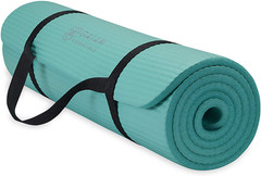 Yoga Mat, Pilates & Exercise Mat, Thick 2/5″ (10Mm) Workout Mat with Easy-Cinch