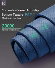 Extra Wide Yoga Mat 79×39 Inches 7mm Thick TPE Non Slip Large Exercise Mat for