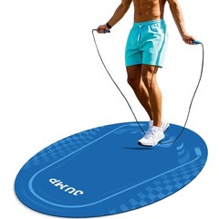 Jump Rope Mat Outdoor Indoor, Oval 52” x 36” 52 inches x 36 inches, Navy