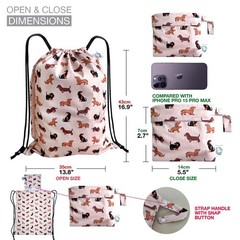 Leakproof Drawstring Backpack Sports Gym Bag Large Capacity With Pocket for S…