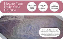 Yoga Mat with Strap Non-Slip 6mm Thick, Premium Suede & TPE Tree-of-Life Root