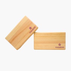 Yogikuti Light Pine Wooden Yoga Block(Set of 2pc), Iyengar Yoga Block