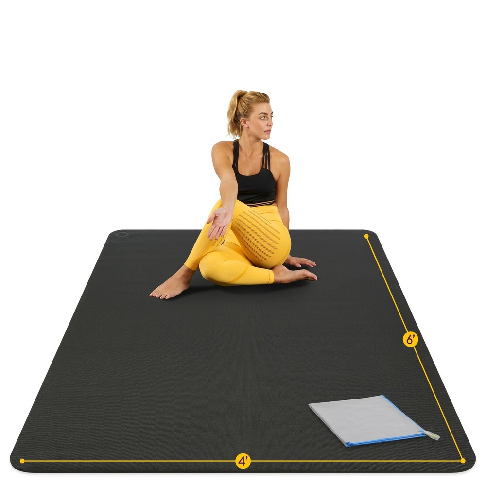 Large Yoga Mat 6’x4’x8mm | Extra Thick, Durable, Eco-Friendly, Non-Slip