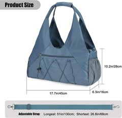 Gym Bag For Women With Yoga Mat Holder & Shoe Compartment & Wet Dry Storage P…