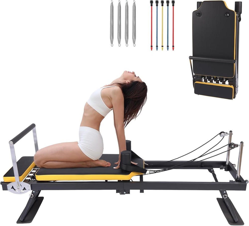 Pilates Reformer Machine 91″ Pilates Equipment with Springs Pilates Reformer Bed
