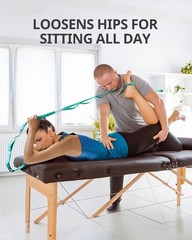 Correa de estiramiento para fisioterapia, 10 bucles, no elástica, ideal para