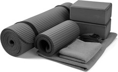Balancefrom 7-Piece Yoga Set with 71X24X0.5 Inches Extra Thick Mat and Carrying
