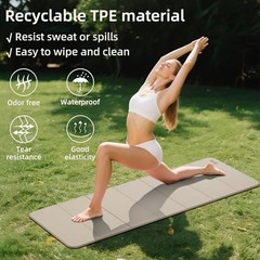 1/2 Inch Extra Thick Yoga Mat Pilates Equipment, 69″x24″ Odorless Cinnamon