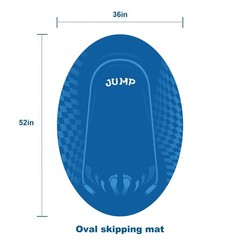 Jump Rope Mat Outdoor Indoor, Oval 52” x 36” 52 inches x 36 inches, Navy