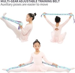 2 PCS Adjustable Stretching Straps for Kids – 8 Loops for Gymnastics & Dance