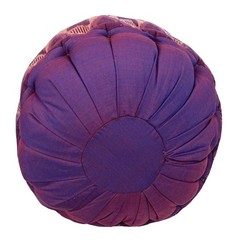 Yoga Meditation Zafu Throw Pillow Cushion Hand loomed Ikat Berry kapok fill