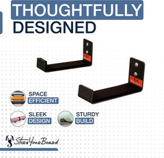 Yoga Mat Storage Rack, Large, Foam Roller Wall Hooks, Exercise Mat Holder, Fi…
