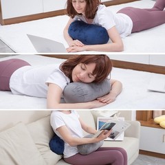 1 MIDDLE ONE Round Cylinder Bolster Pillow with Removable Velour Cover, Tube …