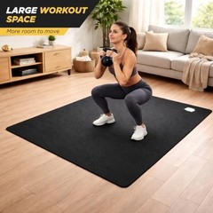 Fit Active Sports Oversized 6’ x 4’ Extra Large Workout Mat with Carry Bag &