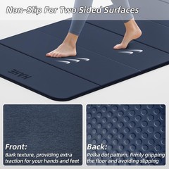 Foldable Yoga Mat,74″Lx32″Wx1/3″Thick,Folding Exercise Mat,Non-slip Wide Pila…