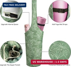 IwIeIaIrI Yoga Mat Bag for Women with Large Size Pocket and Zipper Pocket,Yoga B