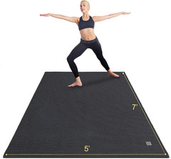 GXMMAT Large Yoga Mat 6’X4’/6’X6’/7’X5′(7Mm/9Mm), Extra Thick Workout Mats for H