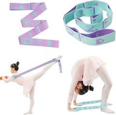 2 PCS Adjustable Stretching Straps for Kids – 8 Loops for Gymnastics & Dance