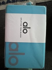 Alo Yoga Uplifting Yoga Block A0084U EVA Foam Aqua/Silver 9x4x6 7oz