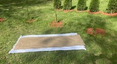 Yoga mat Leather grounding mat approx 24” x 70” hand cut beveled and edges seal