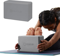 Gaiam Yoga Block – Supportive Latex-Free Eva Foam – Soft Non-Slip Surface with B