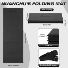 3 Pack Foldable Non-Slip Yoga Mats – 6mm Thick Fitness & Travel Workout Set