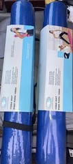 (2) Athletic Works PVC FOAM Yoga Mat, BLUE, 68inx24in, WASHABLE, Cushioned(NEW)
