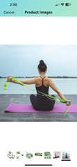 SANKUU Yoga Straps Stretching Strap With 12 Loops Workout Poster, Straps For Out