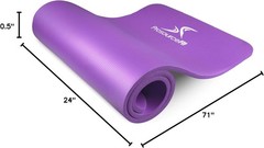 ProsourceFit Extra Thick 1/2 or 1 Inch Yoga Pilates Mat